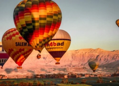 Hot Air Balloon Over Valley of The Kings